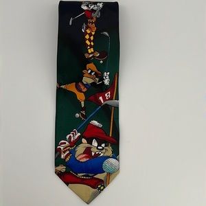 Looney Tunes Tie Vtg 1997 Golf Warner Brothers Necktie